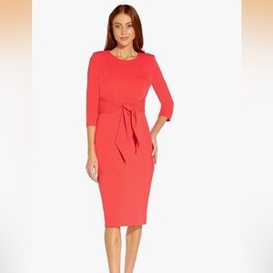 Adrianna Papell Coral Long Sleeve Dress